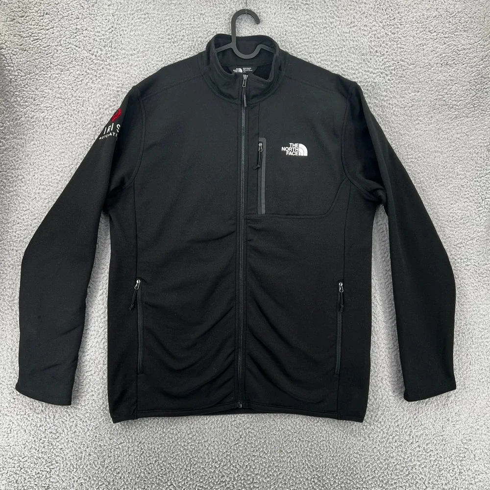 The North Face Mens Black Full Zip Softshell Jacket Iris Automation Logo Large‎
